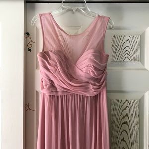 David’s Bridal Blush Pink Bridesmaid Gown